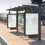 Two Vertical Bus Stop Billboards Mockup