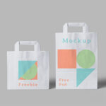 Two Standing Paper Bags Mockup in Two Size