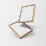 Two Wooden Frame Floating in Air Mockup