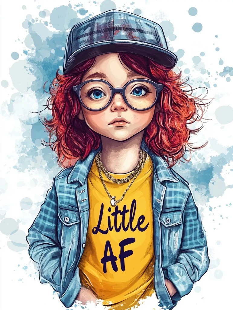 Typography Kids Tee Little AF