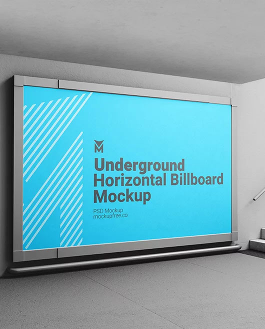 Underground Horizontal Billboard Mockup