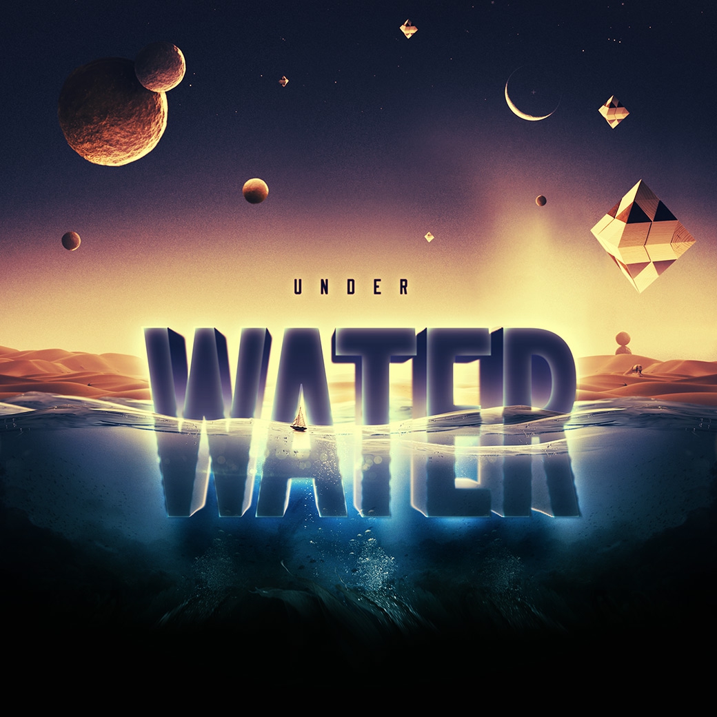 Underwater Text Effect FREE PSD
