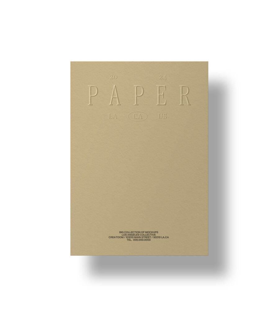 Universal Paper Mockup in Facing View