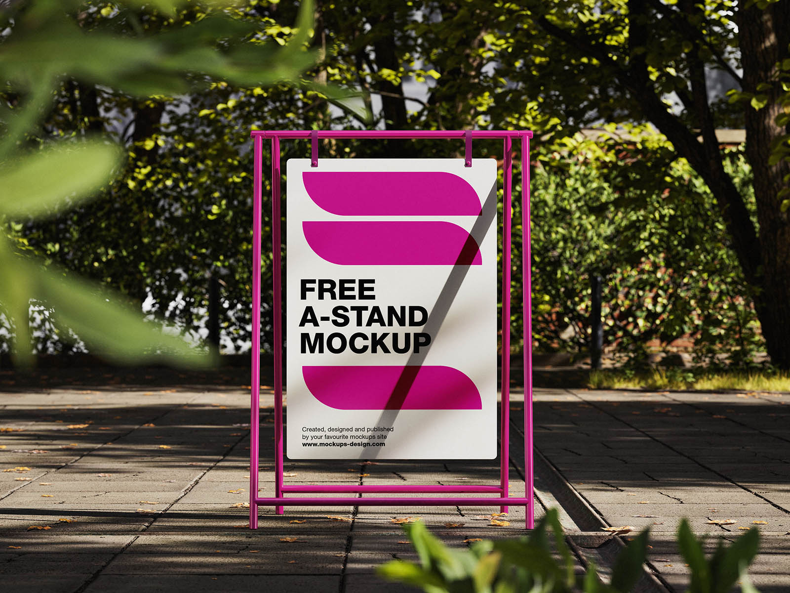 Free Urban A Stand Mockup PSD Template