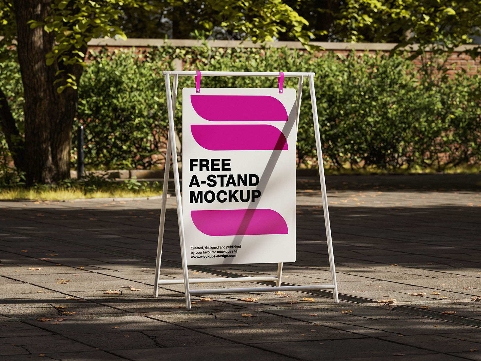 Free Urban A Stand Mockup PSD Template