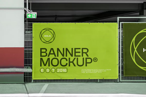Urban Banners on Fence Mockup