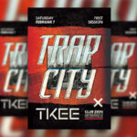Urban Bold Border Trap Party Flyer Template