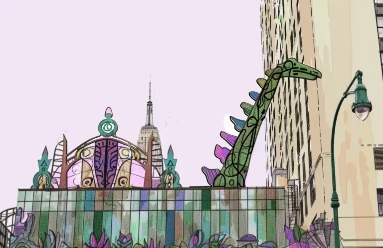 Urban Dinosaur AR ai prompt preview