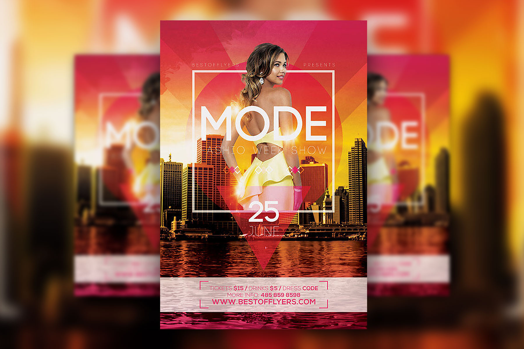Urban Fashion Week Flyer and Facebook Cover Template FREE PSD