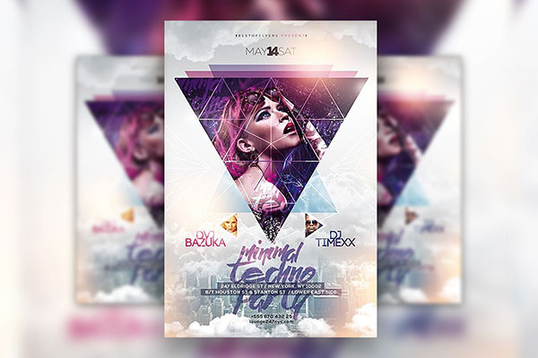 Urban, Geometric Nightclub Flyer Template