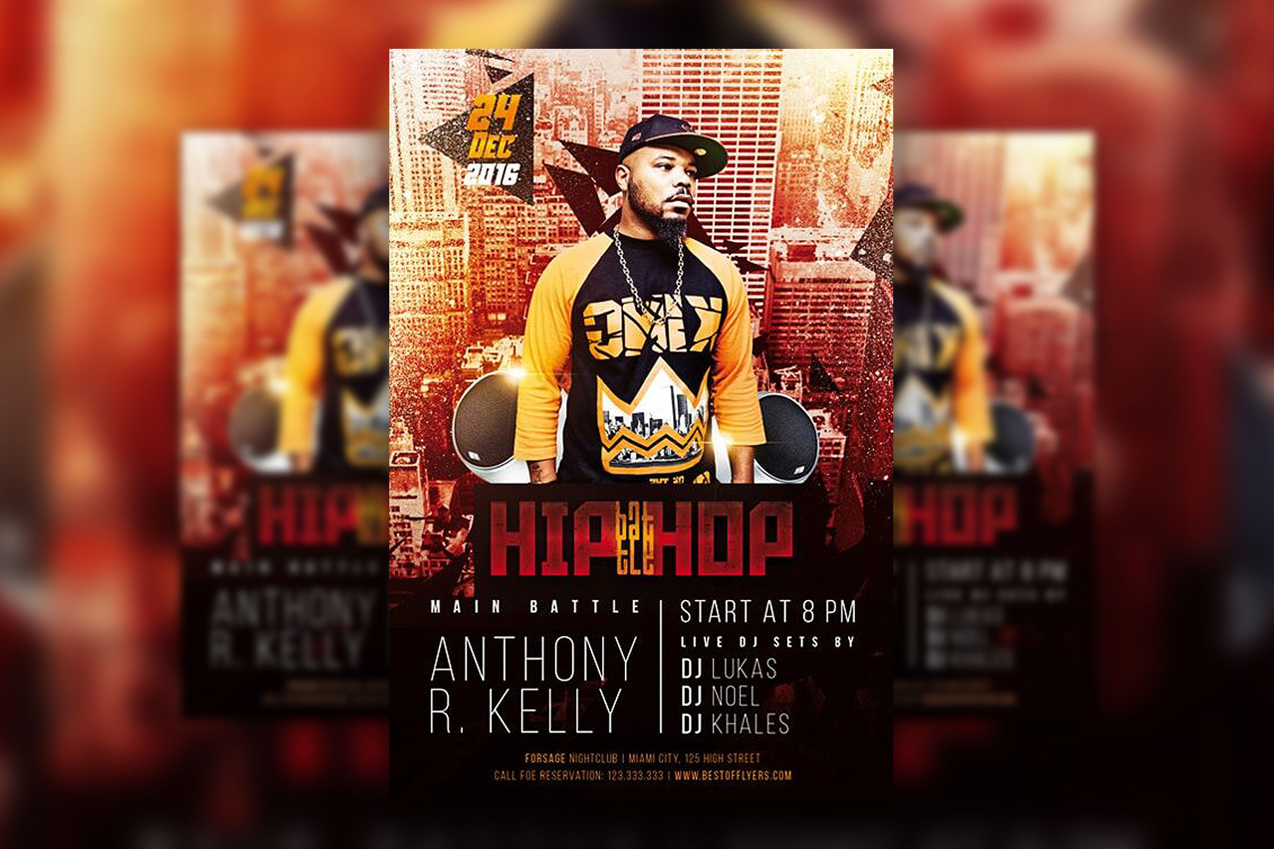 Urban, Grunge Hip-Hop Party Flyers and Facebook Cover Templates FREE PSD