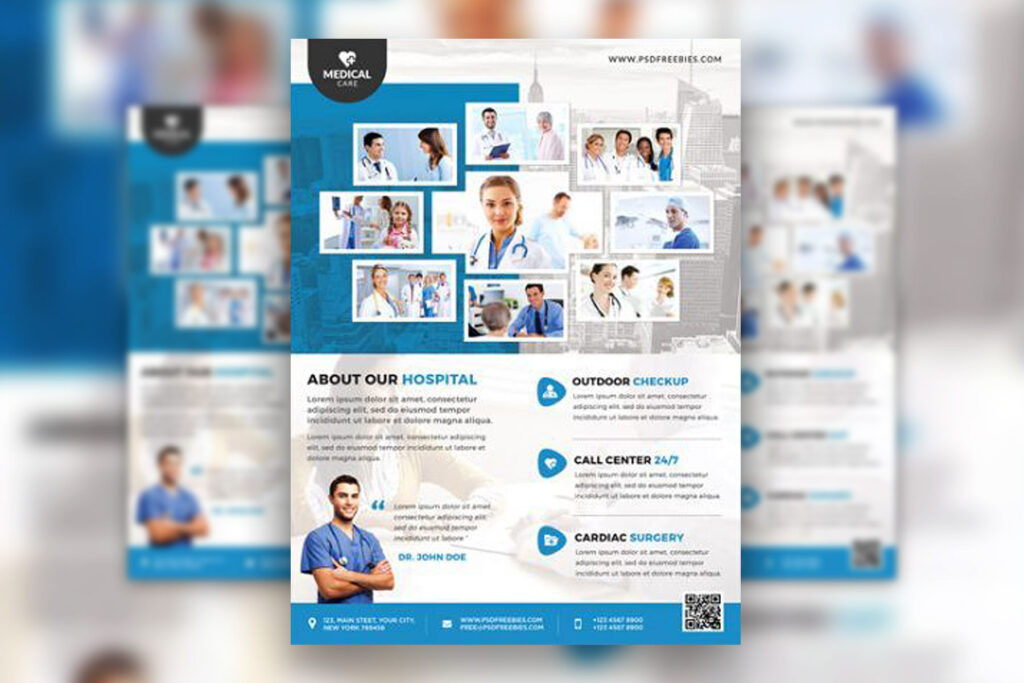 Urban Health Clinic and Hospital Flyer Template