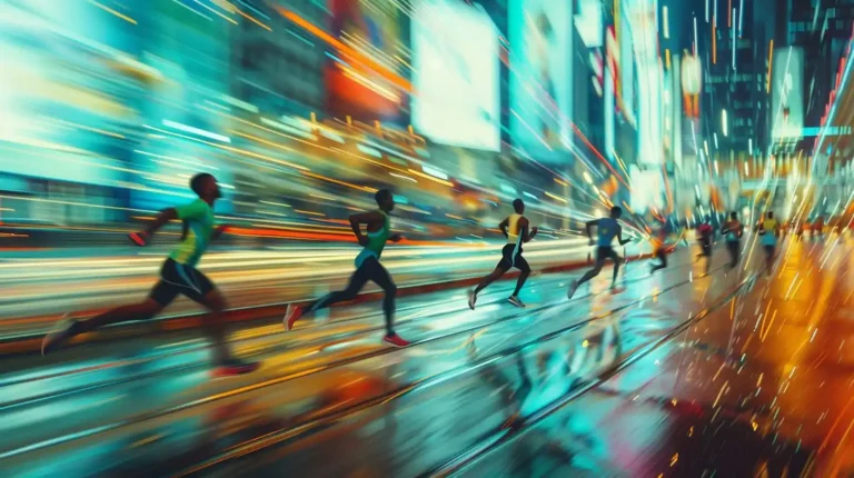 Urban Runner Race Blur ai prompt preview