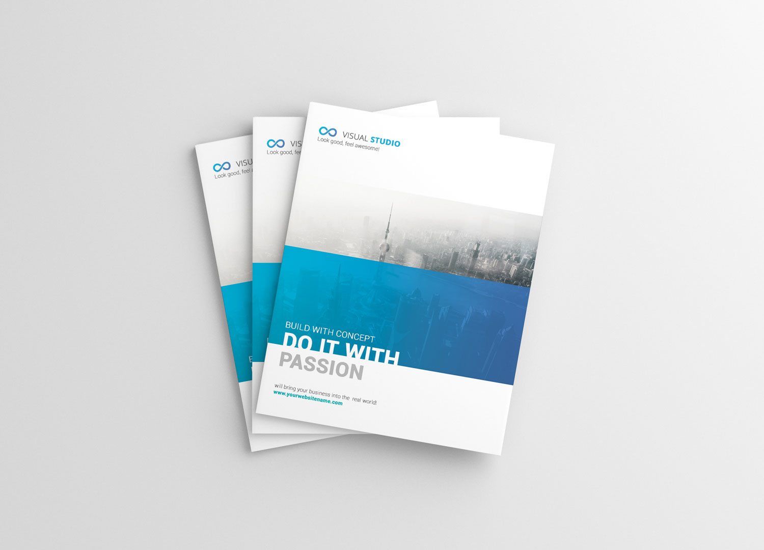 Free US Letter Magazine Brochure Mockup PSD Template