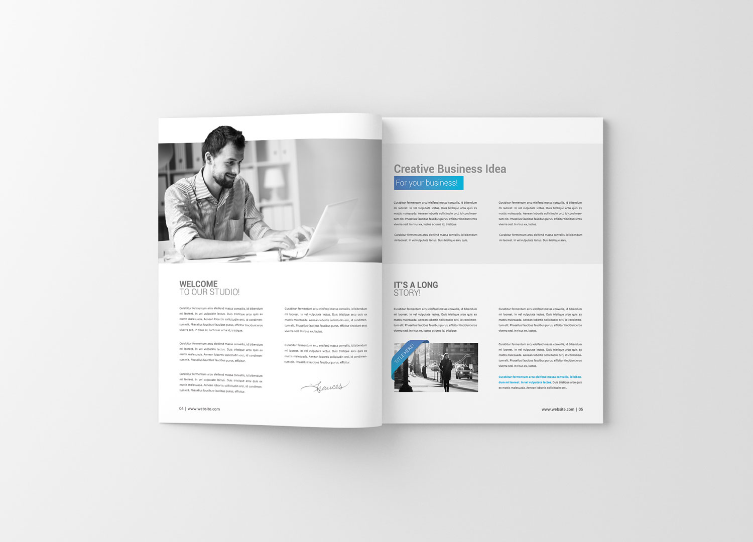Free US Letter Magazine Brochure Mockup PSD Template
