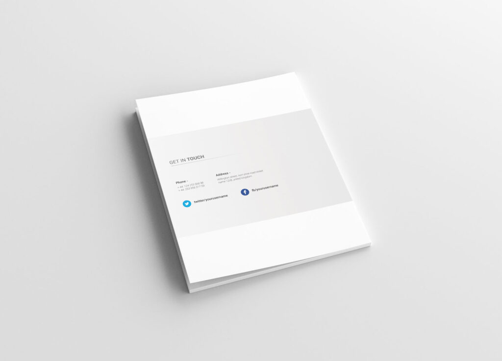 US Letter Magazine Brochure Mockup