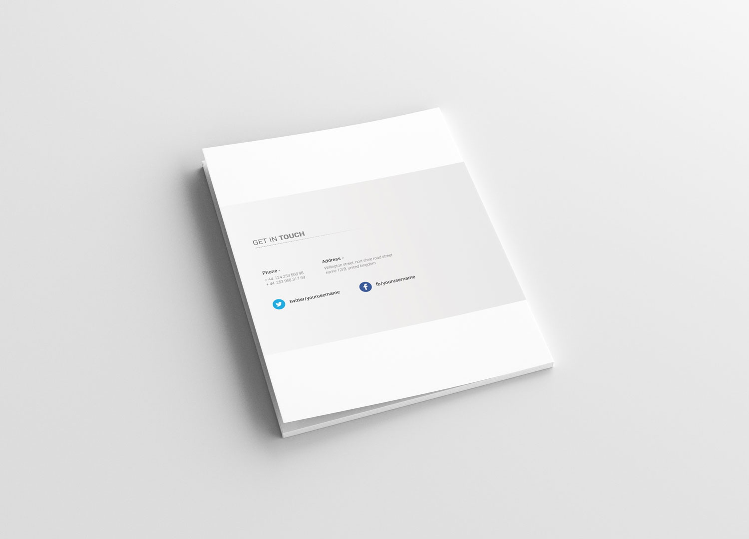 Free US Letter Magazine Brochure Mockup PSD Template