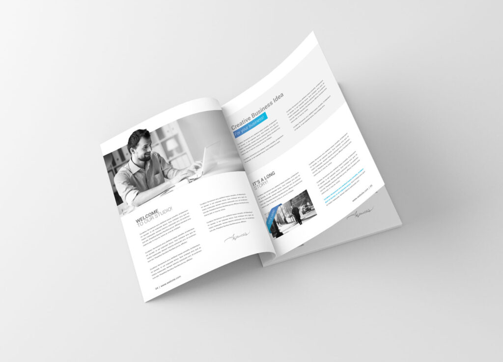 US Letter Magazine Brochure Mockup