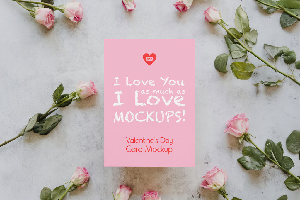 Valentines Day Card Mockup
