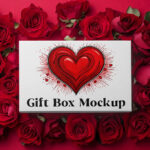 Valentines Day Gift Box Mockup