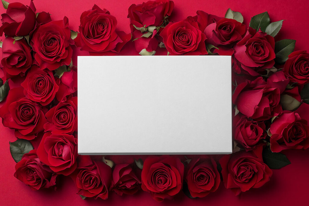 Valentines Day Gift Box Mockup