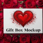 Valentines Day Gift Box Mockup