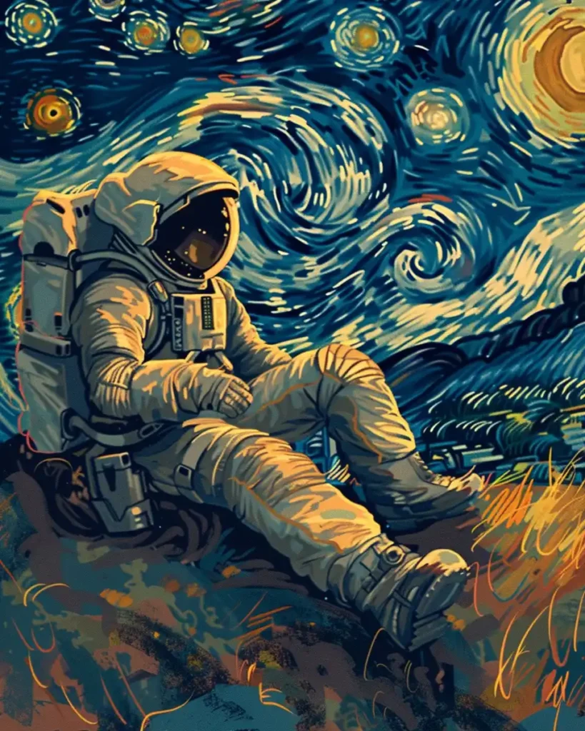 Van Gogh Style Astronaut