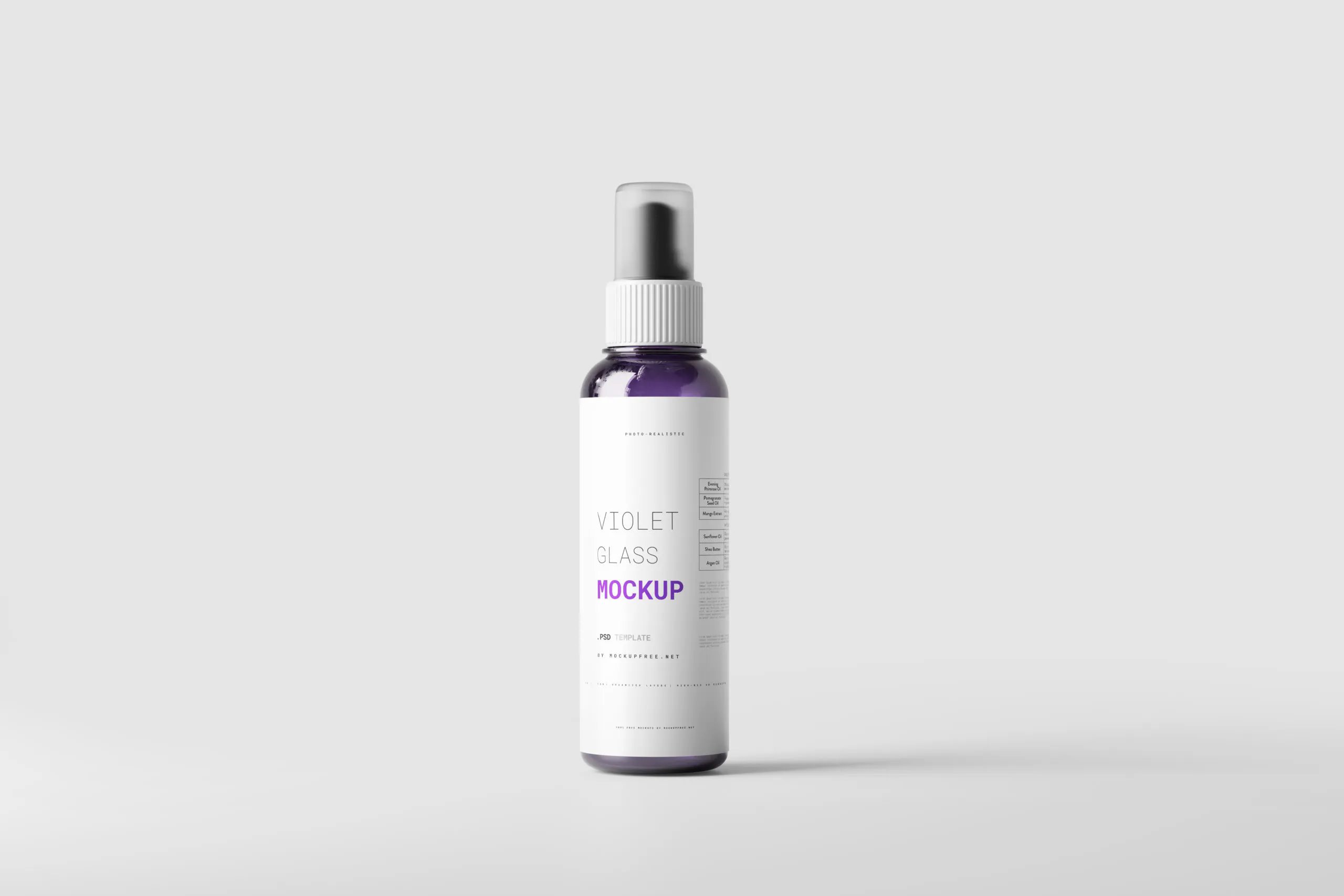 Varied Sights of 5 Glass Spray Bottle Mockups FREE PSD