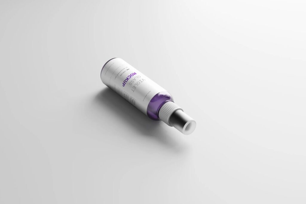 Varied Sights of 5 Glass Spray Bottle Mockups