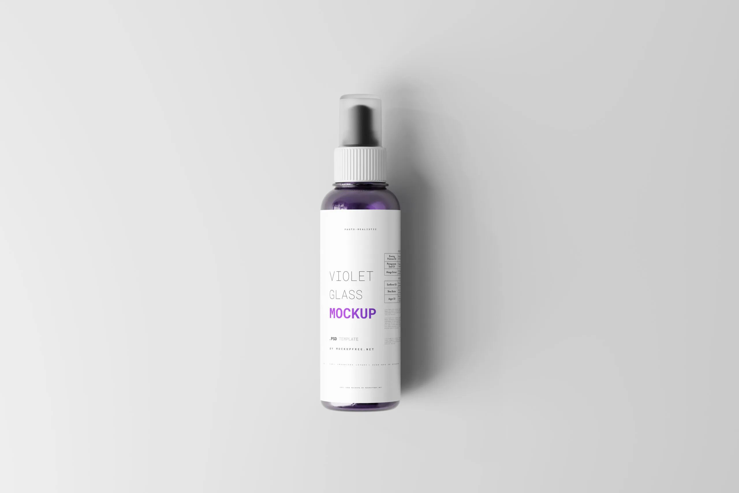 Varied Sights of 5 Glass Spray Bottle Mockups FREE PSD