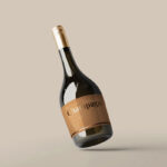 Varied Views of Five Champagne Bottle Mockups