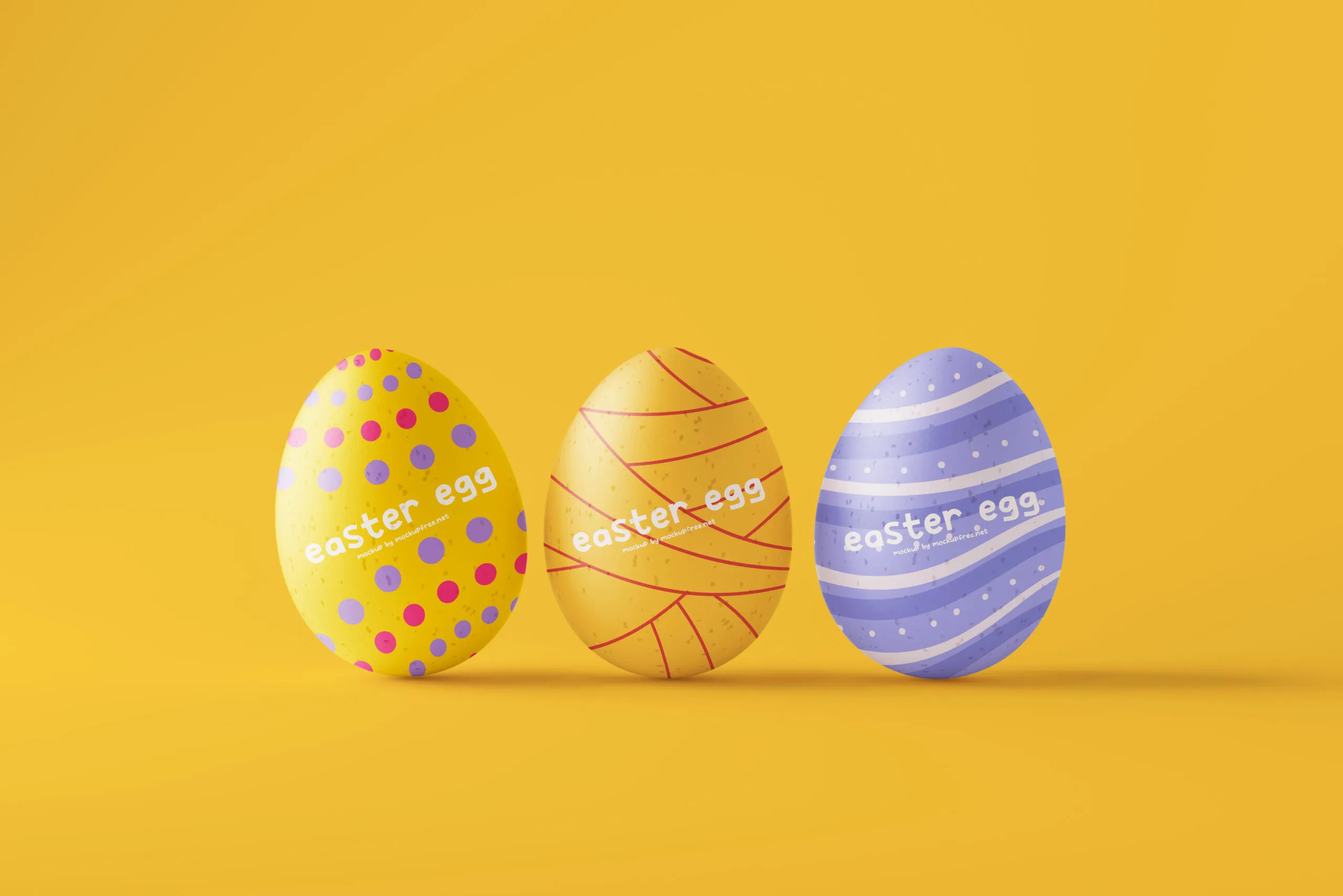 Varied Visions of 10 Easter Eggs Mockups FREE PSD