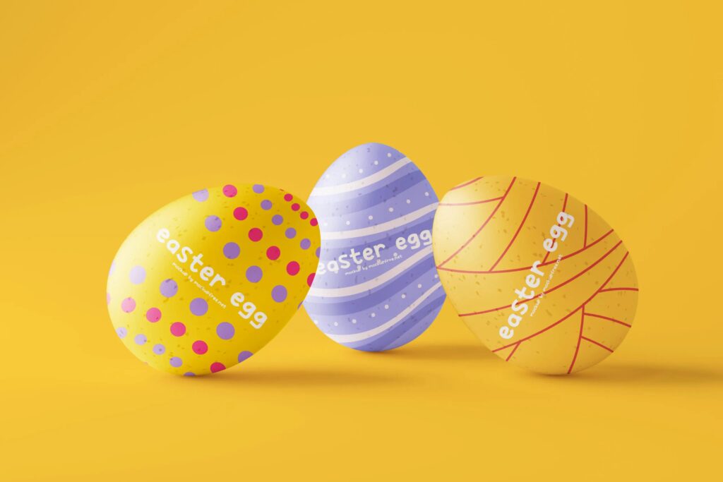 Varied Visions of 10 Easter Eggs Mockups