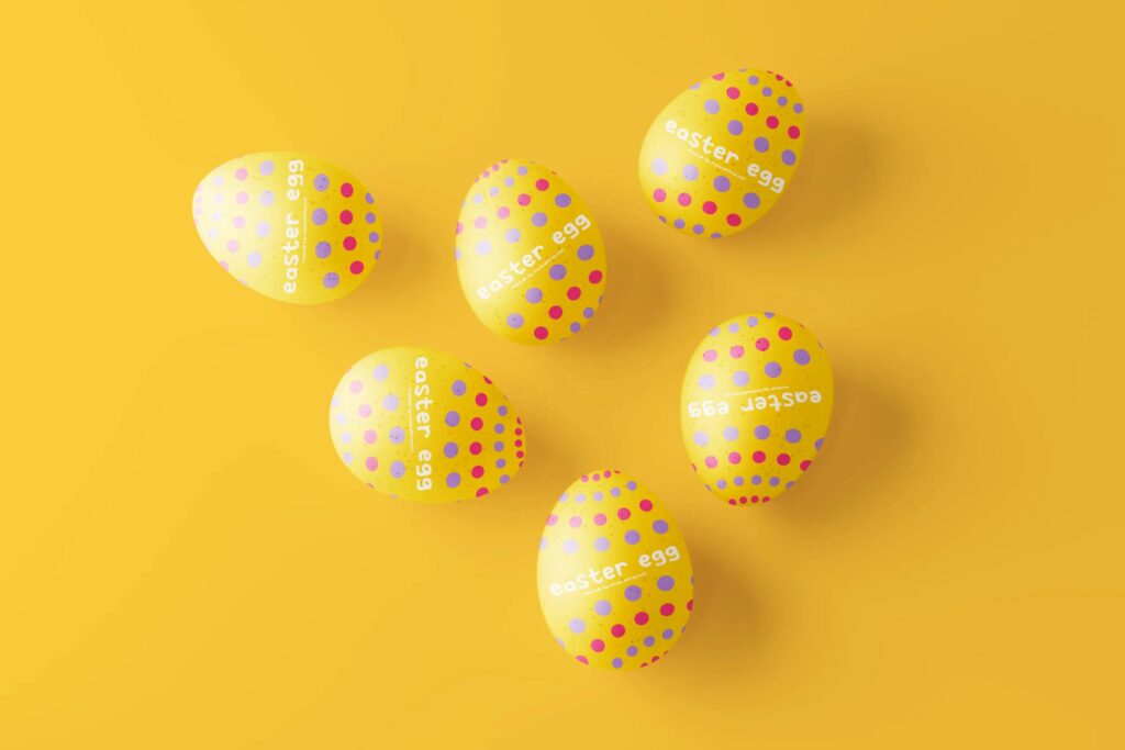 Varied Visions of 10 Easter Eggs Mockups