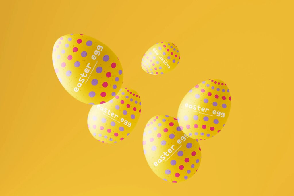 Varied Visions of 10 Easter Eggs Mockups