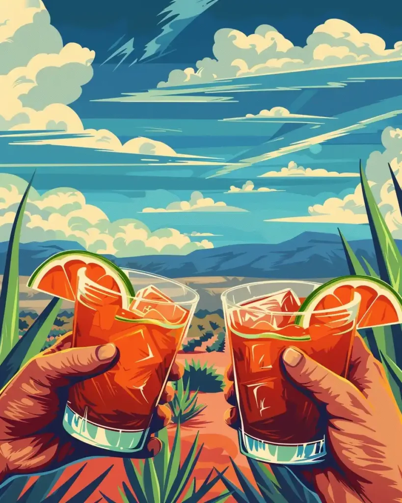 Vector Margarita Toast Desert