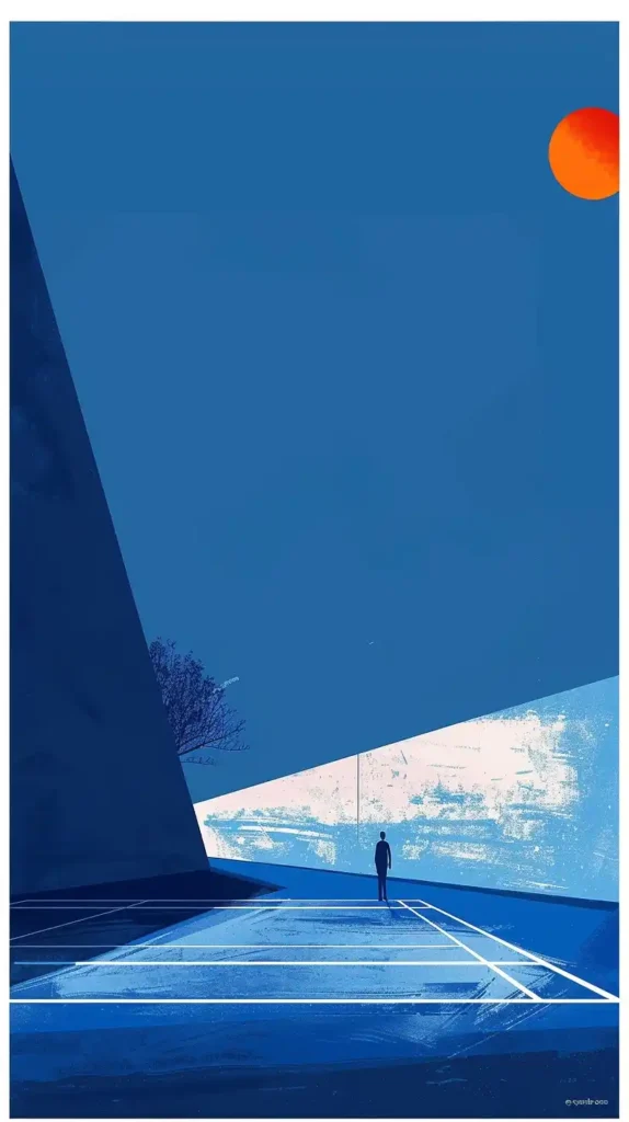 Vector Tennis Court Blues