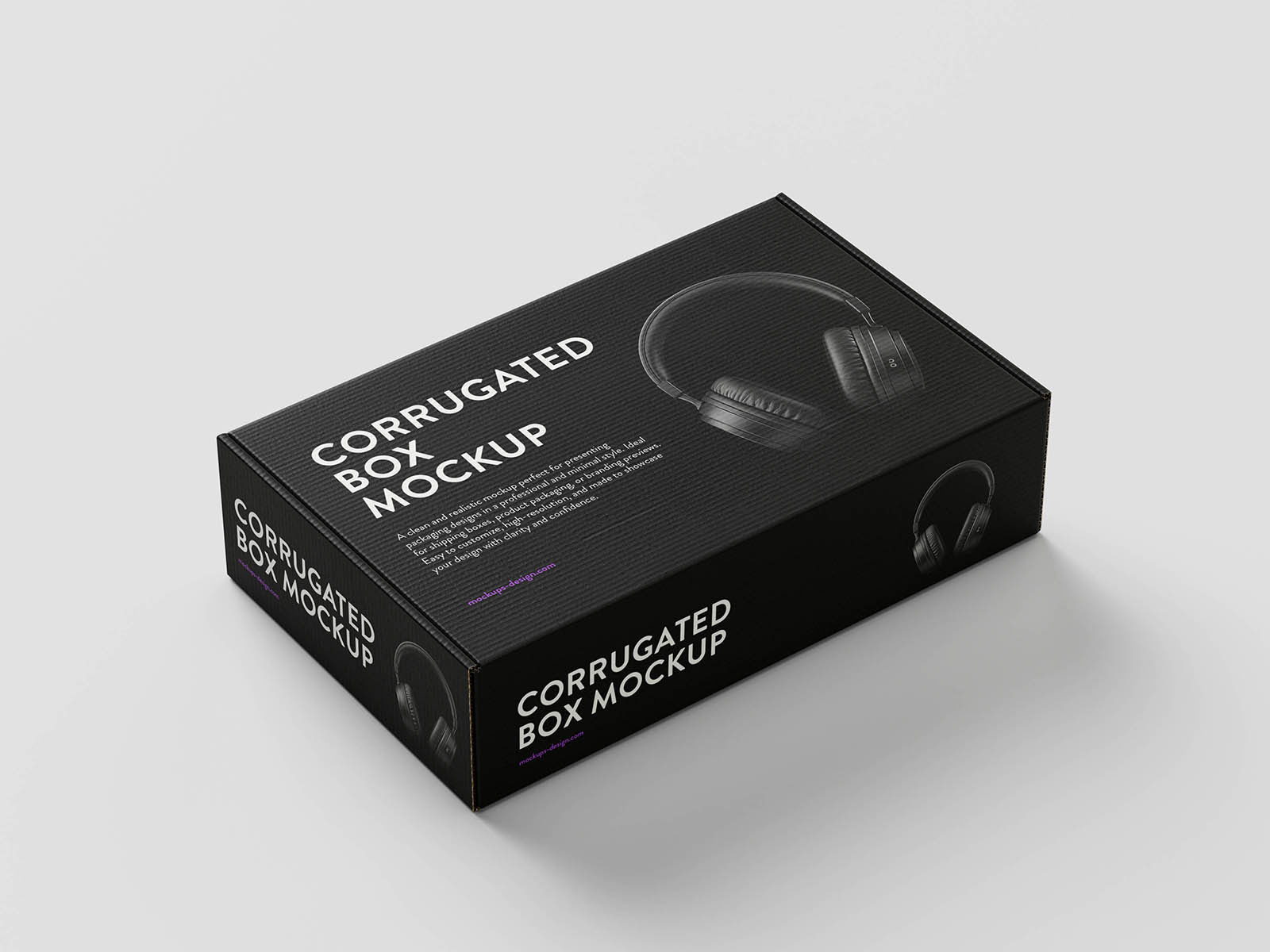 Free Versatile Corrugated Box Mockup PSD Template