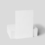 Vertical Business Card Stack Mockup