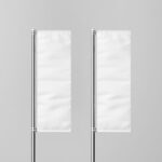 Vertical Flag on Pole Mockup