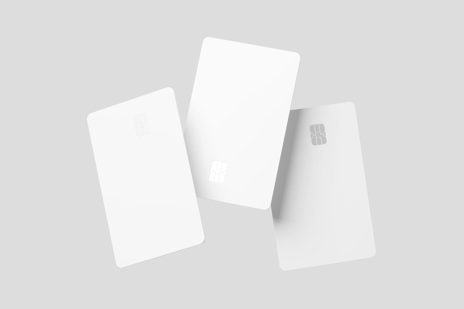 Free Vertical Floating Credit Card Mockup PSD Template