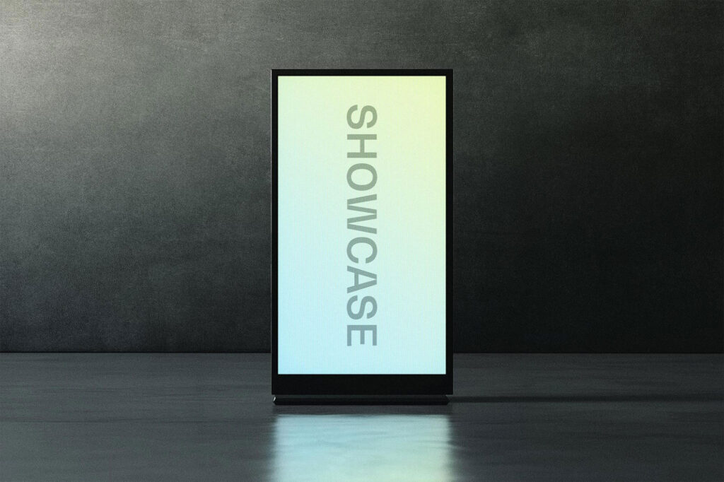 Vertical Glowing Screen Mockup