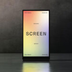 Vertical Glowing Screen Mockup