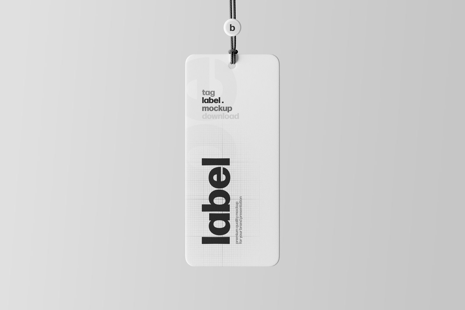 Free Vertical Label Tag Mockup PSD Template