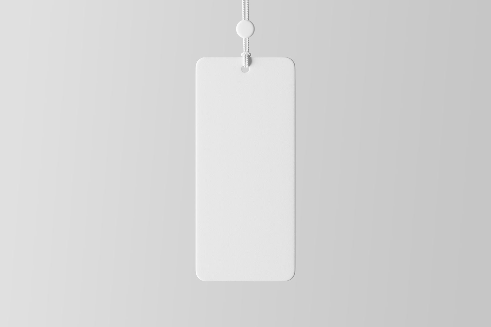 Free Vertical Label Tag Mockup PSD Template