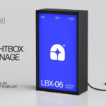 Vertical Lightbox Signage Mockup