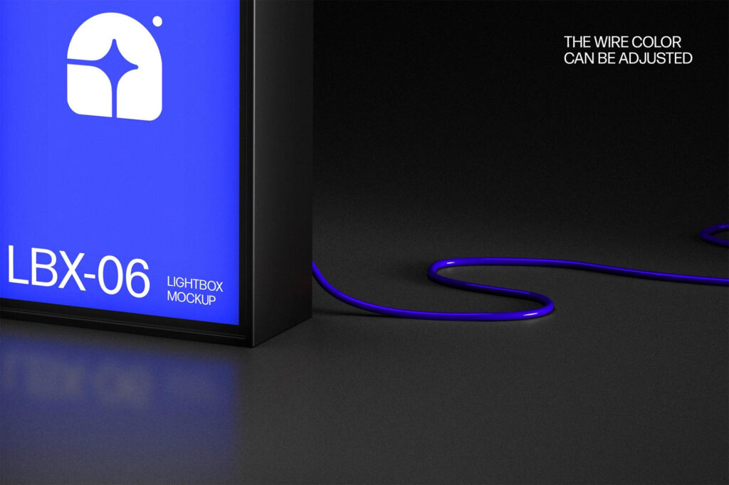 Vertical Lightbox Signage Mockup
