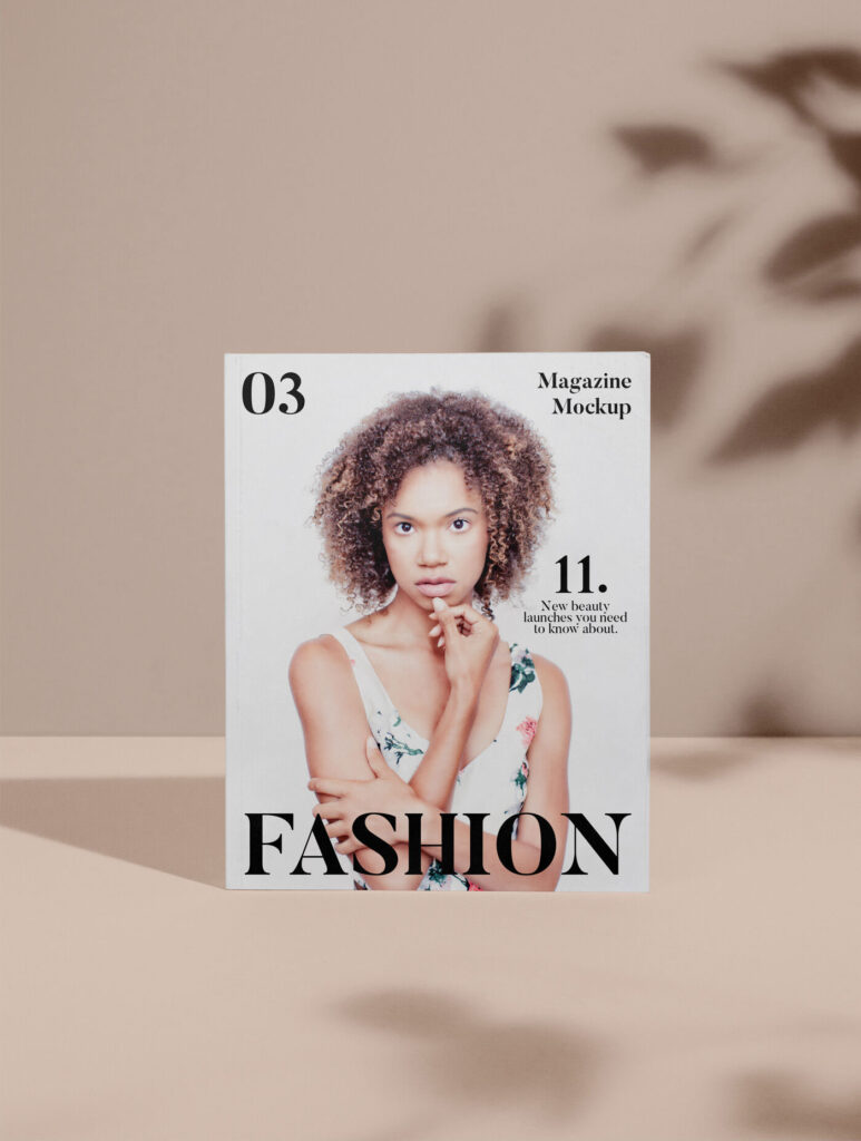 Vertical Magazine Cover Front View Mockup