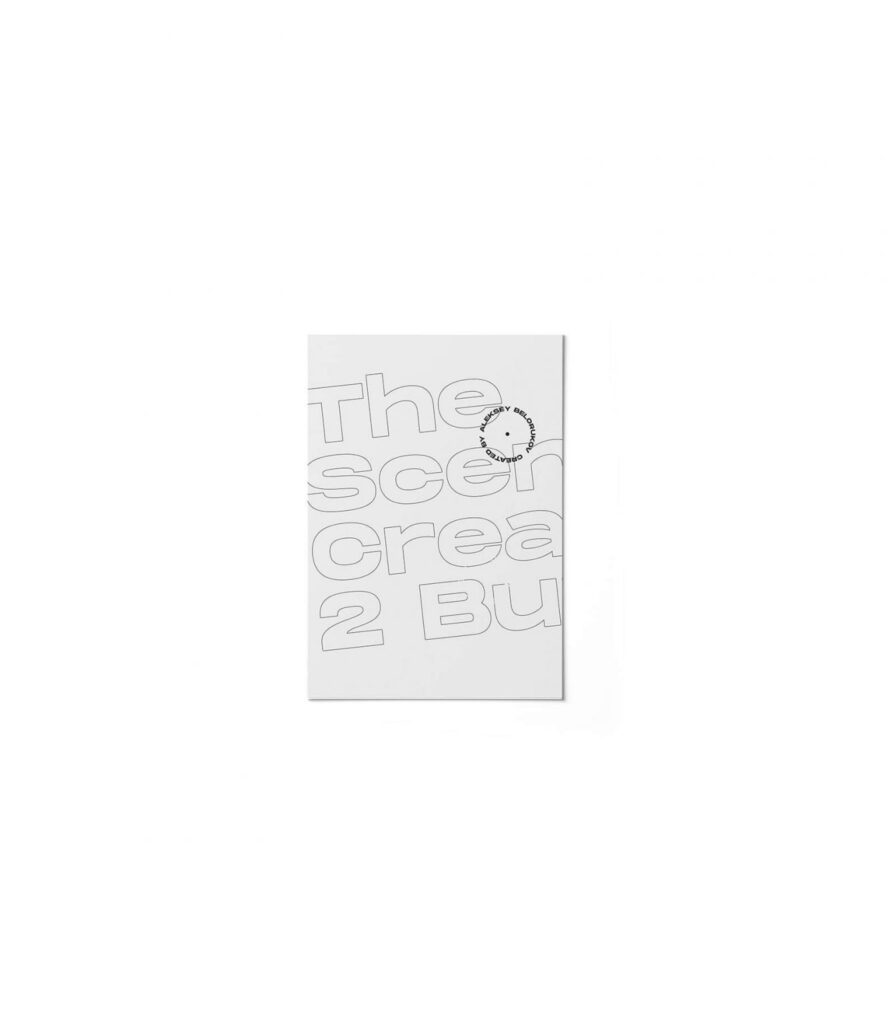 Vertical Paper Mockup in Top Sight