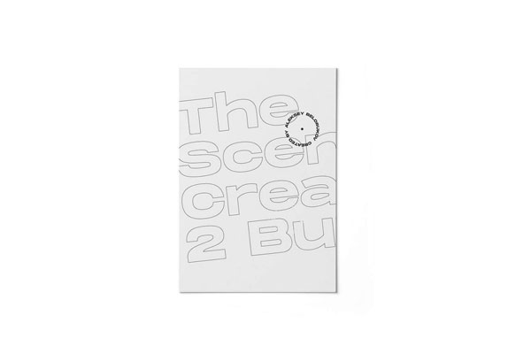 Vertical Paper Mockup in Top Sight